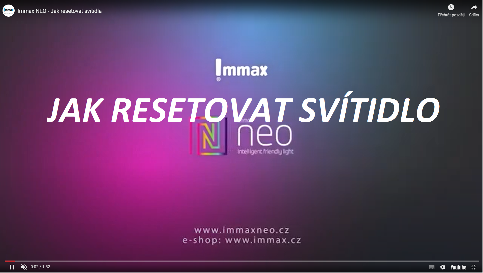 RESET SVÍTIDLA