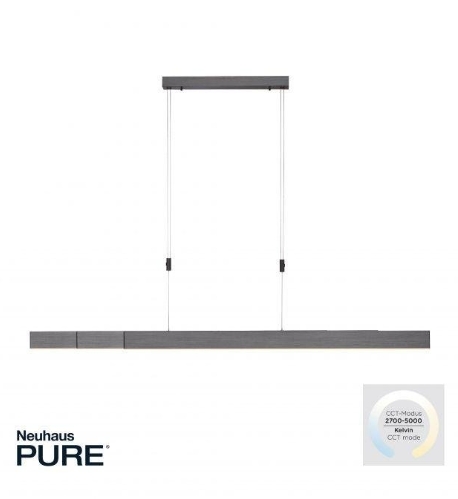 Svítidlo závěsné PURE-MOTO LED 3x 13W  2700-5000K nastavitelné platina - PAUL  NEUHAUS