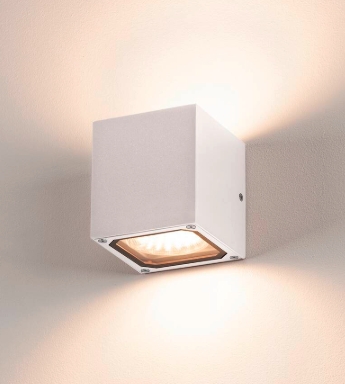 SITRA CUBE venkovní nástěnné svítidlo, TCR-TSE, IP44, bílé