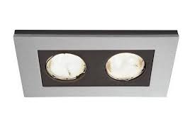 Koupelnové podhledové svítidlo HEKA 2xGU10/10W/230V hliník